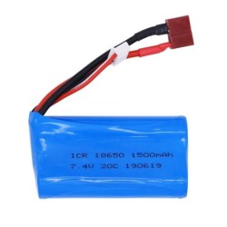 Bateria Lipo 18650 - para Wltoys 12428 12401 brinquedos RC - 7.4V - 1500mAh