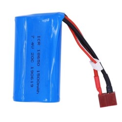 Bateria Lipo 18650 - para Wltoys 12428 12401 brinquedos RC - 7.4V - 1500mAh
