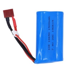 Bateria Lipo 18650 - para Wltoys 12428 12401 brinquedos RC - 7.4V - 1500mAh