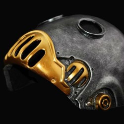The Clockwork Man - máscara de resina de rosto cheio de terror - mascarada / Halloween