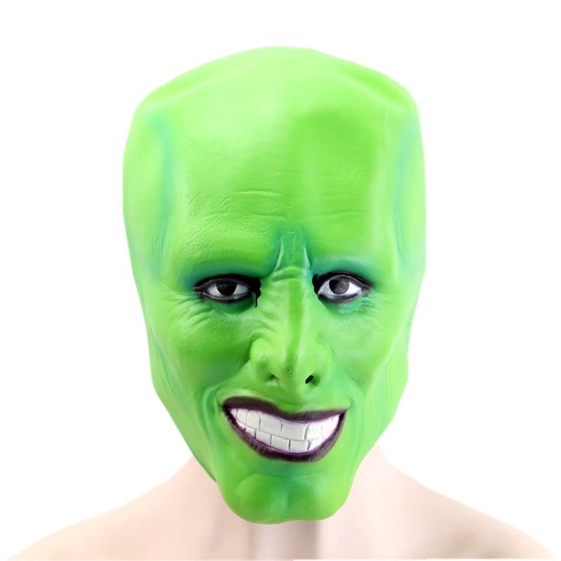 Máscara de látex de rosto inteiro verde - unissex - Halloween / carnavais
