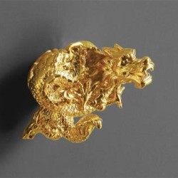 Ganchos de parede de luxo - design de dragão dourado - suporte de papel - toalheiro - prateleira - acessórios de banheiro