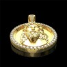 Round pendant with crystals - Jesus - goldNecklaces