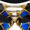 Máscara de olhos venezianos - treliça colorida / notas musicais - bailes de máscaras / carnavais