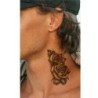 Temporary tattoo sticker - double black roses - waterproofTattoo