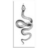 Adesivo de tatuagem temporária - cobra preta / rosas - à prova d'água