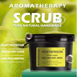 Face / body aromatherapy scrub mask - moisturize - green apple - 50gSkin