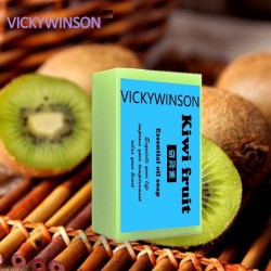 Sabonete artesanal natural - clareador - hidratante - tratamento de acne - kiwi - 50g