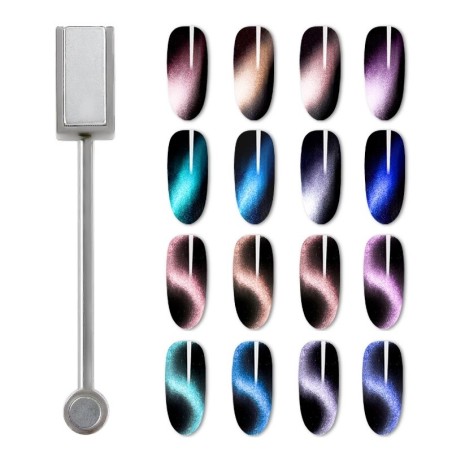Bastão magnético - olhos de gato 9D - efeito de linha 3D - nail art - decoração
