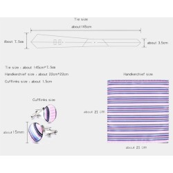 Gravata / lenço / abotoaduras / prendedor de gravata da moda - com caixa - conjunto de 5 peças