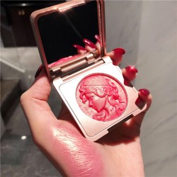 Pó compacto elegante - iluminador de camada dupla - bronzer facial - alto brilho