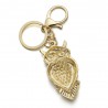 Coruja de cristal - ouro - chaveiro