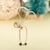 Estetoscópio em forma de coração - com cristal - broche elegante