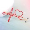 Broche médico - eletrocardiograma / estetoscópio / coração - com cristal