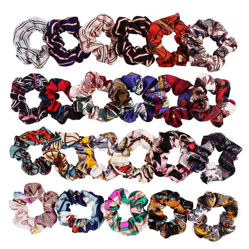 Chiffon scrunchies - elastic floral hair bandHair