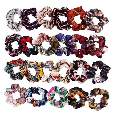 Chiffon scrunchies - elastic floral hair bandHair