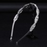 Luxuosa tiara de cristal - tiara - padrão de folha de flor