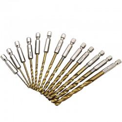Brocas hexagonais HSS 14 - revestidas de titânio - brocas - 13 peças