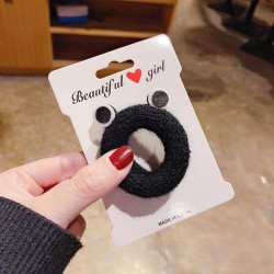 Faixa de cabelo elástica de pelúcia - com olhos de sapo
