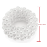 Scrunchie com contas de pérolas - faixa de cabelo elástica