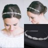 Luxuosa tiara de cristal - tiara - padrão de folha de flor