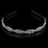 Luxurious crystal tiara - headband - flower leaf patternHair