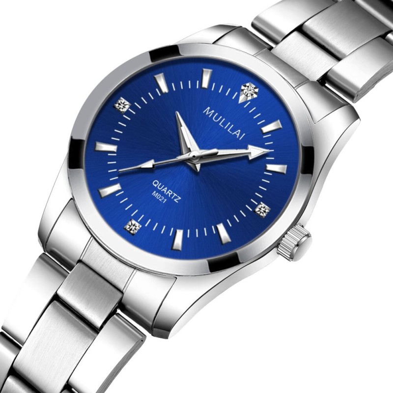 MULILAI - fashionable quartz watch - with diamonds - waterproof - stainless steelWatches
