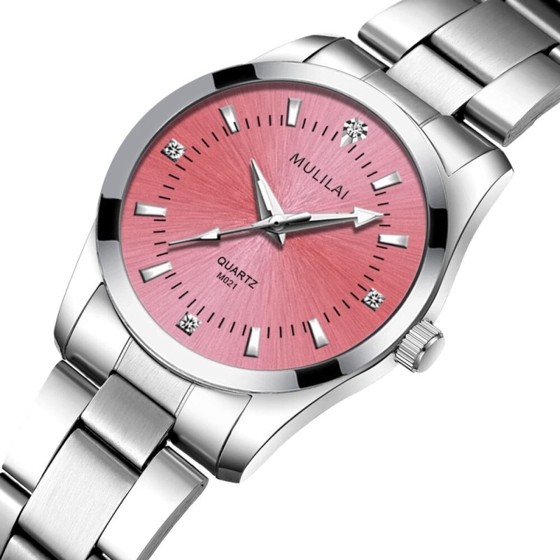MULILAI - fashionable quartz watch - with diamonds - waterproof - stainless steelWatches