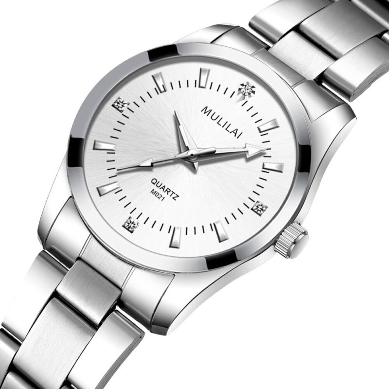 MULILAI - fashionable quartz watch - with diamonds - waterproof - stainless steelWatches