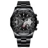 Relógio masculino luxuoso - luminoso - calendário - à prova d'água - aço inoxidável