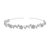 Tiara luxuosa - faixa de cristal - flores/folhas
