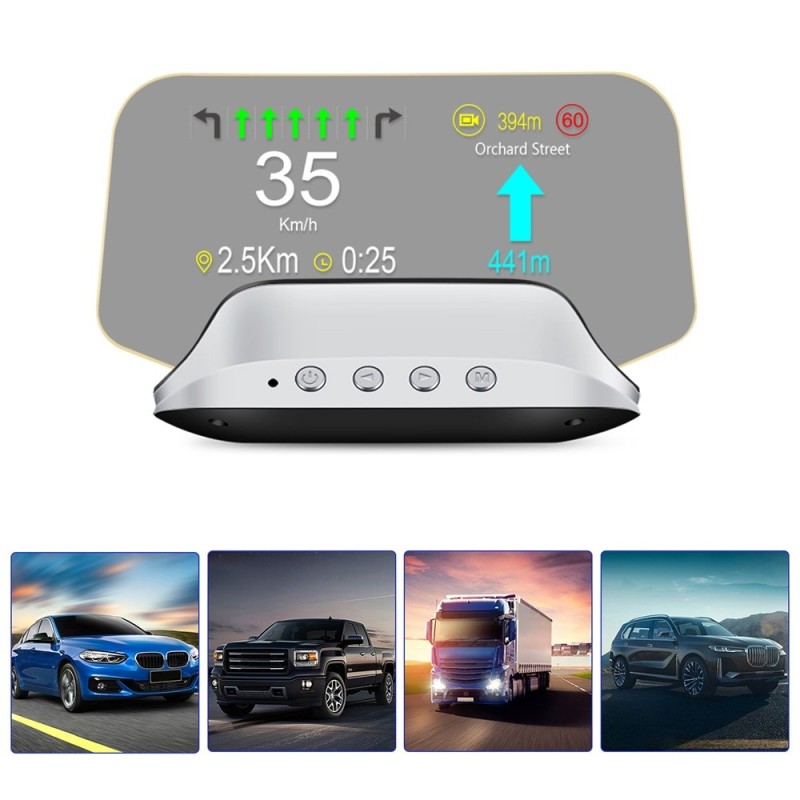 Navegação do carro - computador de bordo - OBD2 - GPS - velocímetro - head-up display