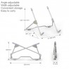 Dobrável - ajustável - suporte para laptop - liga de alumínio
