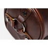 Bolsa de ombro moderna em couro - formato cilíndrico