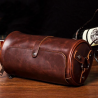 Bolsa de ombro moderna em couro - formato cilíndrico
