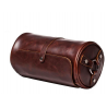 Trendy shoulder leather bag - cylindrical shapeBags