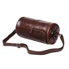 Bolsa de ombro moderna em couro - formato cilíndrico