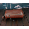 Bolsa de ombro moderna em couro - formato cilíndrico
