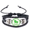 Pulseira de couro multicamadas - dieta vegana - unissex