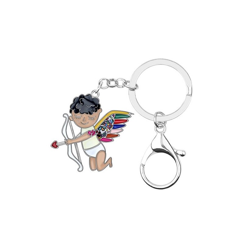 Chaveiro esmalte - com anjo cupido