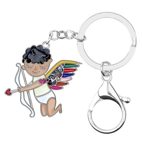 Chaveiro esmalte - com anjo cupido