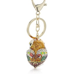 Keychain with owl - crystal / enamel glazingKeyrings