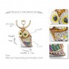 Keychain with owl - crystal / enamel glazingKeyrings
