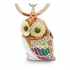 Keychain with owl - crystal / enamel glazingKeyrings