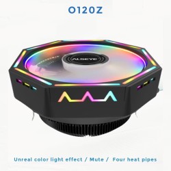 ALSEYE O120z - Ventilador RGB - Refrigerador da CPU - 4 pinos - PWM - silencioso
