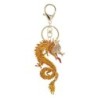Keychain with a yellow crystal dragonKeyrings