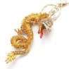 Keychain with a yellow crystal dragonKeyrings