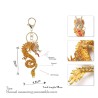 Keychain with a yellow crystal dragonKeyrings