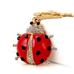 Elegant necklace - with red enamel ladybugNecklaces