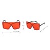 Fashionable oversized sunglasses - square - rimless - UV400Sunglasses